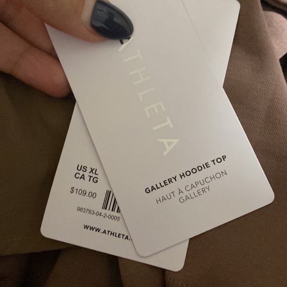 Athleta Gallery Hoodie Top // Rustic Beige - Picture 6 of 7